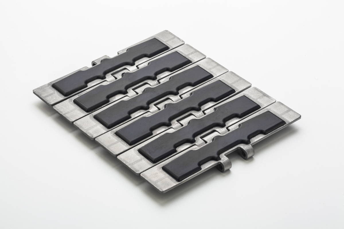 Straight running chains with rubber insert - Scanbelt Conveyma