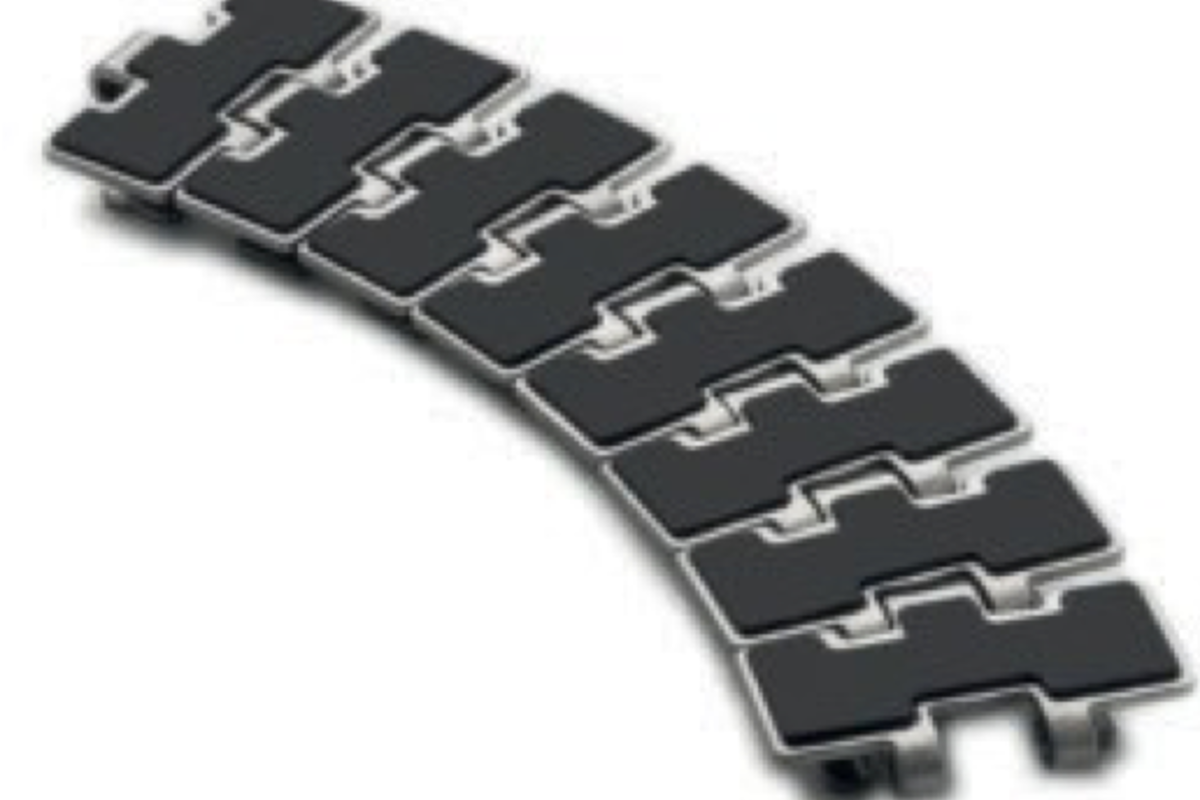 Sideflexing chains with rubber inserts - Scanbelt Conveyma
